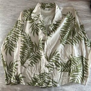 Vintage pineapple moon 100% silk top